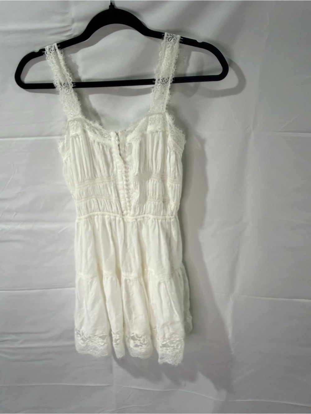 Free People Intimately Women’s White Lace-Trim Sleeveless Dress